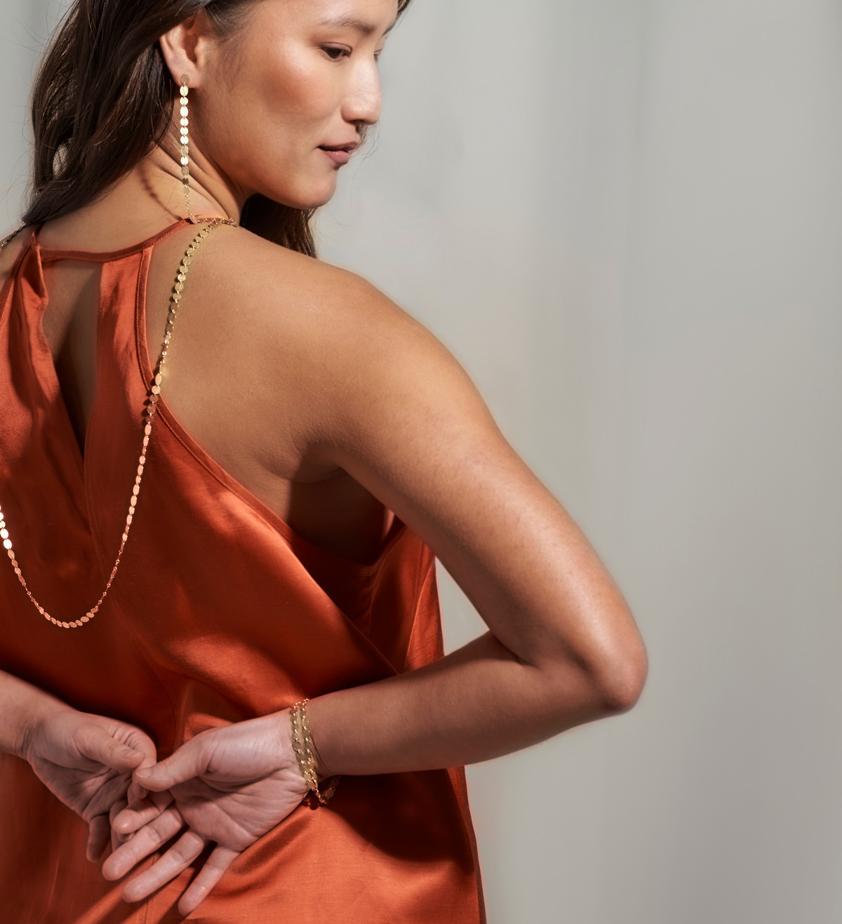18k gold necklace Party long 90cm / double 43cm 18k gold necklace Party long 90cm / double 43cm